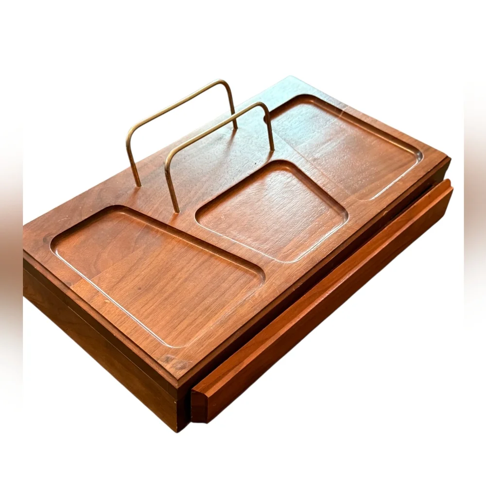 Vintage Men's Wooden Valet Tray 11 5/8
